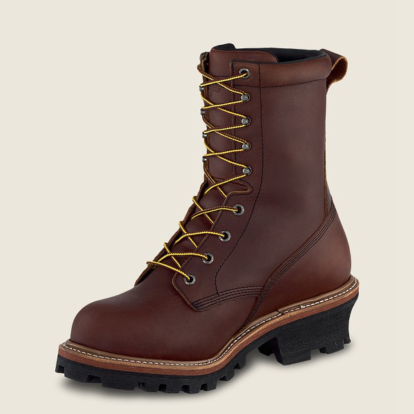 Bottes de Travail Red Wing - Loggermax - 9-Inch Insulated Waterproof Soft Toe Logger - Marron - Homm